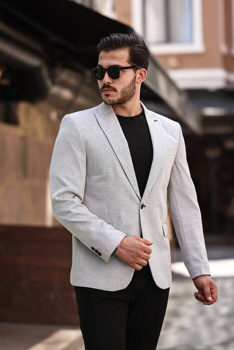 DAR KESİM TEK CEKET GRİ
