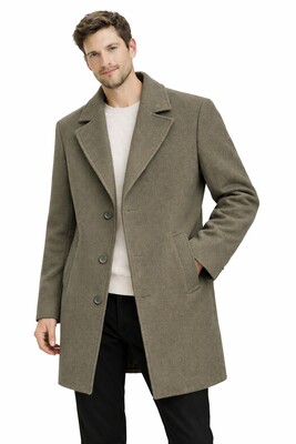 Twenhil - Oversize Kaşe Kaban Yeşil