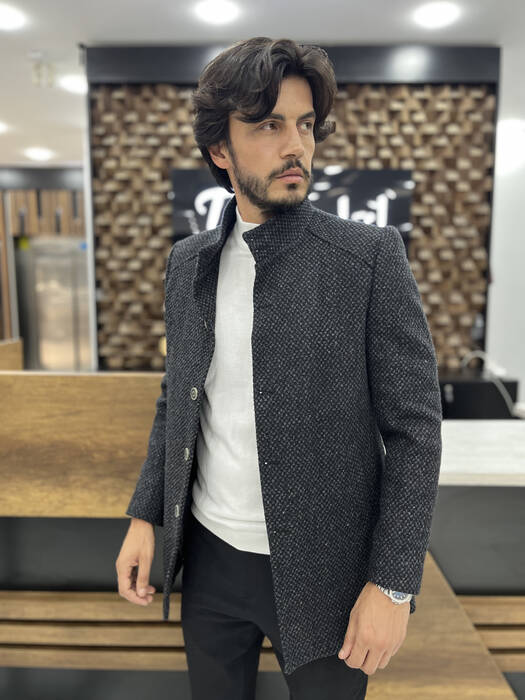 DAR KESİM KAŞE KABAN ORTA GRİ