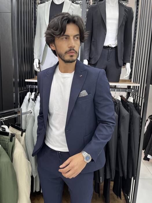 JOGGER TAKIM ELBİSE İPLİ PANTOLON LACİVERT JOGGER TAKIM ELBİSE İPLİ PANTOLON LACİVERT