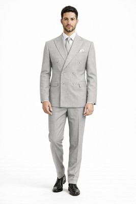 Twenhil - KRUVAZE DÜZ TAKIM ELBİSE GRİ