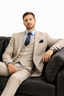 Twenhil - DAR KESİM YELEKLİ TAKIM ELBİSE BEJ (1)